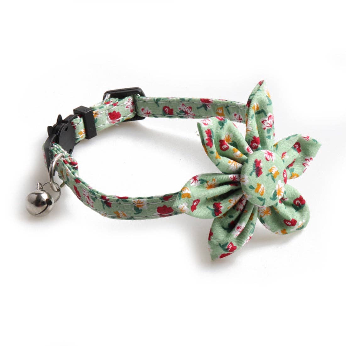 The Green Floral Cat Collar